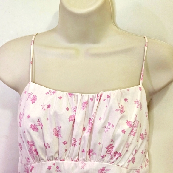 COTTON CANDY LA White/Pink Multi-Color Floral Sleeveless Mini Dress,Large - Picture 13 of 16